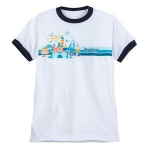 Disneyland White Blue Ringer Tee Size M Disney Parks Shop Disney
